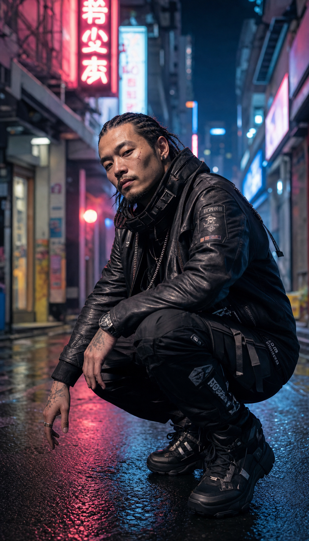 Tokyo Street Samurai at Blue Hour